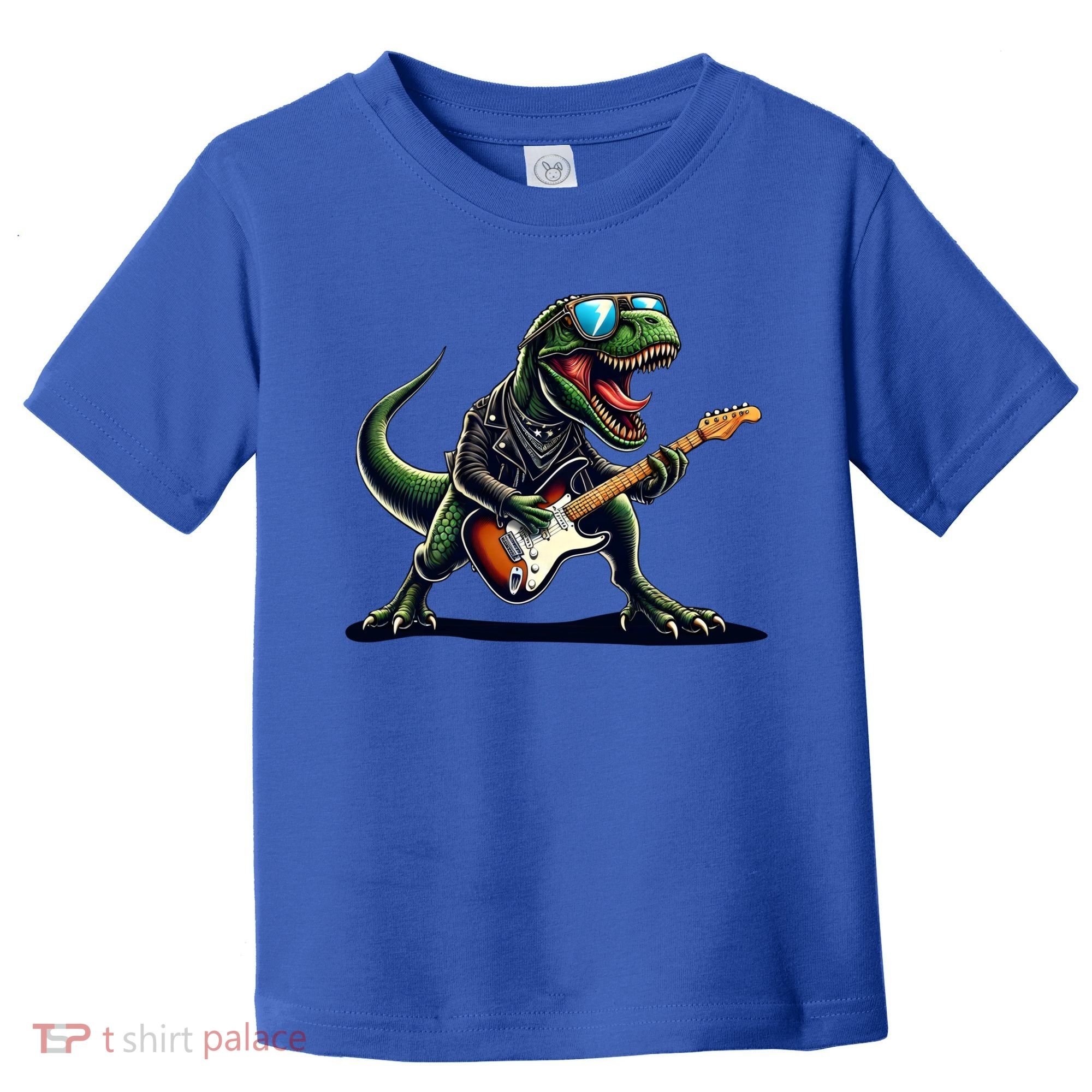 Punk Dinosaur RockN Roll Goth Dino Funny Guitar Band Great Gift Toddler T-Shirt