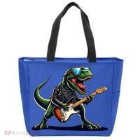 Punk Dinosaur RockN Roll Goth Dino Funny Guitar Band Great Gift Tote Bag thumb 0