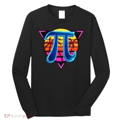 Pi Day Retro Tropical Logo Long Sleeve Shirt