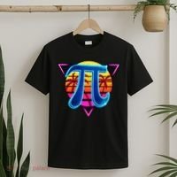 Pi Day Retro Tropical Logo T-Shirt thumb 2
