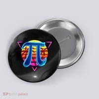 Pi Day Retro Tropical Logo Button thumb 0