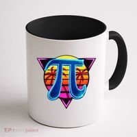 Pi Day Retro Tropical Logo Coffee Mug thumb 1