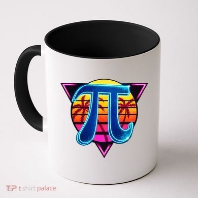 Pi Day Retro Tropical Logo Coffee Mug