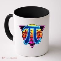 Pi Day Retro Tropical Logo Coffee Mug thumb 0