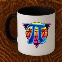 Pi Day Retro Tropical Logo Coffee Mug thumb 2