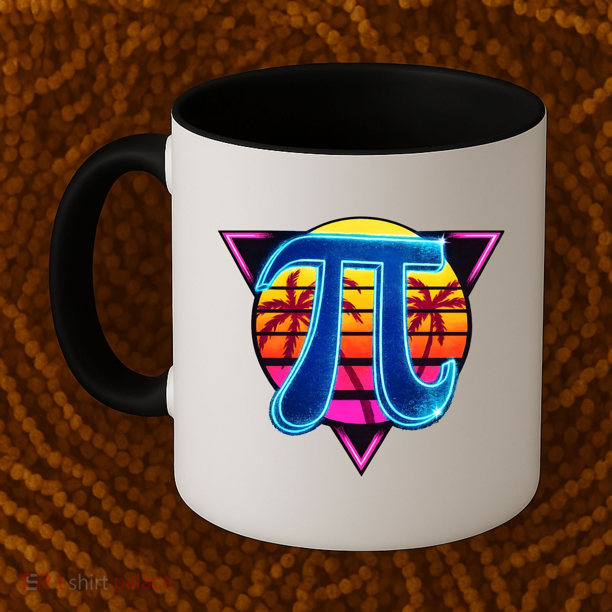 Pi Day Retro Tropical Logo Coffee Mug