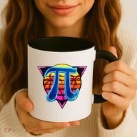 Pi Day Retro Tropical Logo Coffee Mug thumb 3