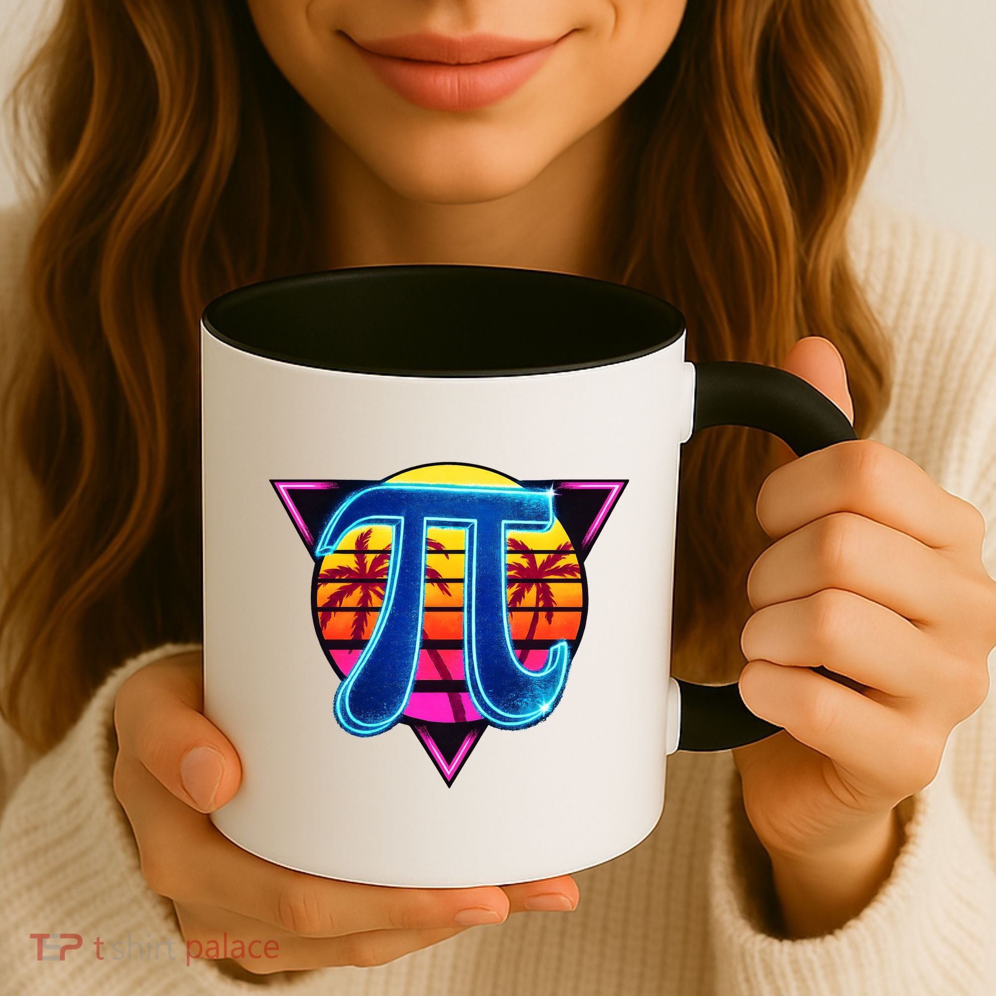 Pi Day Retro Tropical Logo Coffee Mug