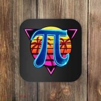 Pi Day Retro Tropical Logo Coaster thumb 0