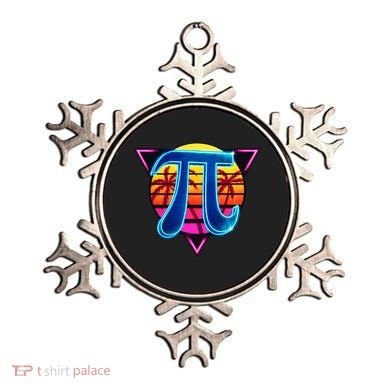 Pi Day Retro Tropical Logo Ornament