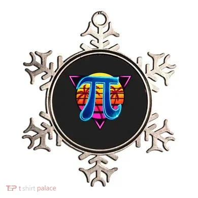 Pi Day Retro Tropical Logo Ornament