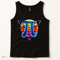 Pi Day Retro Tropical Logo Tank Top thumb 2