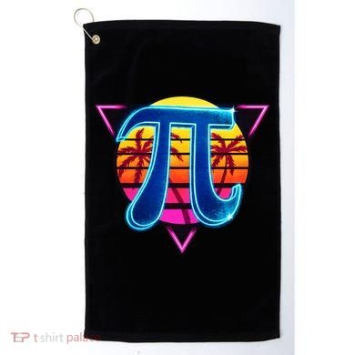 Pi Day Retro Tropical Logo Golf Towel