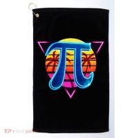 Pi Day Retro Tropical Logo Golf Towel thumb 0
