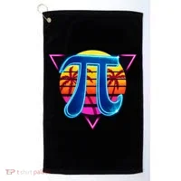 Pi Day Retro Tropical Logo Golf Towel thumb 0