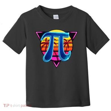 Pi Day Retro Tropical Logo Toddler T-Shirt