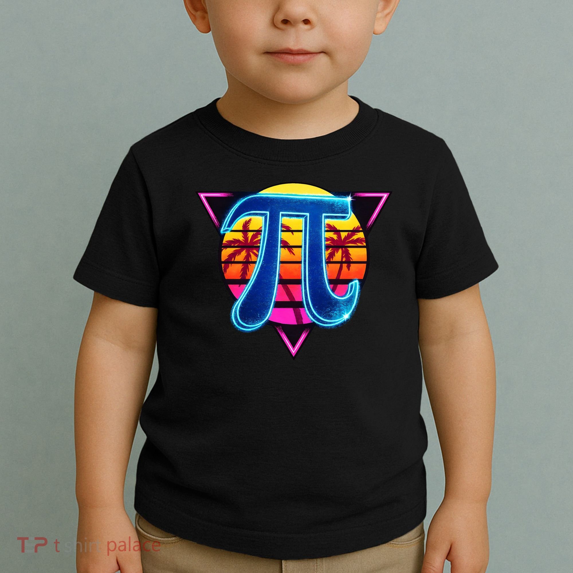 Pi Day Retro Tropical Logo Toddler T-Shirt