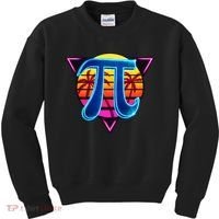 Pi Day Retro Tropical Logo Kids Sweatshirt thumb 0