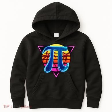 Pi Day Retro Tropical Logo Kids Hoodie
