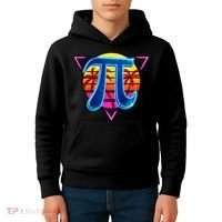 Pi Day Retro Tropical Logo Kids Hoodie thumb 4