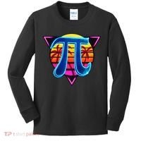 Pi Day Retro Tropical Logo Kids Long Sleeve Shirt thumb 0