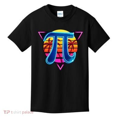 Pi Day Retro Tropical Logo Kids T-Shirt