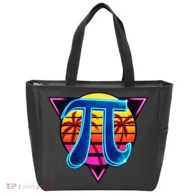 Pi Day Retro Tropical Logo Tote Bag
