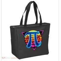 Pi Day Retro Tropical Logo Tote Bag thumb 2