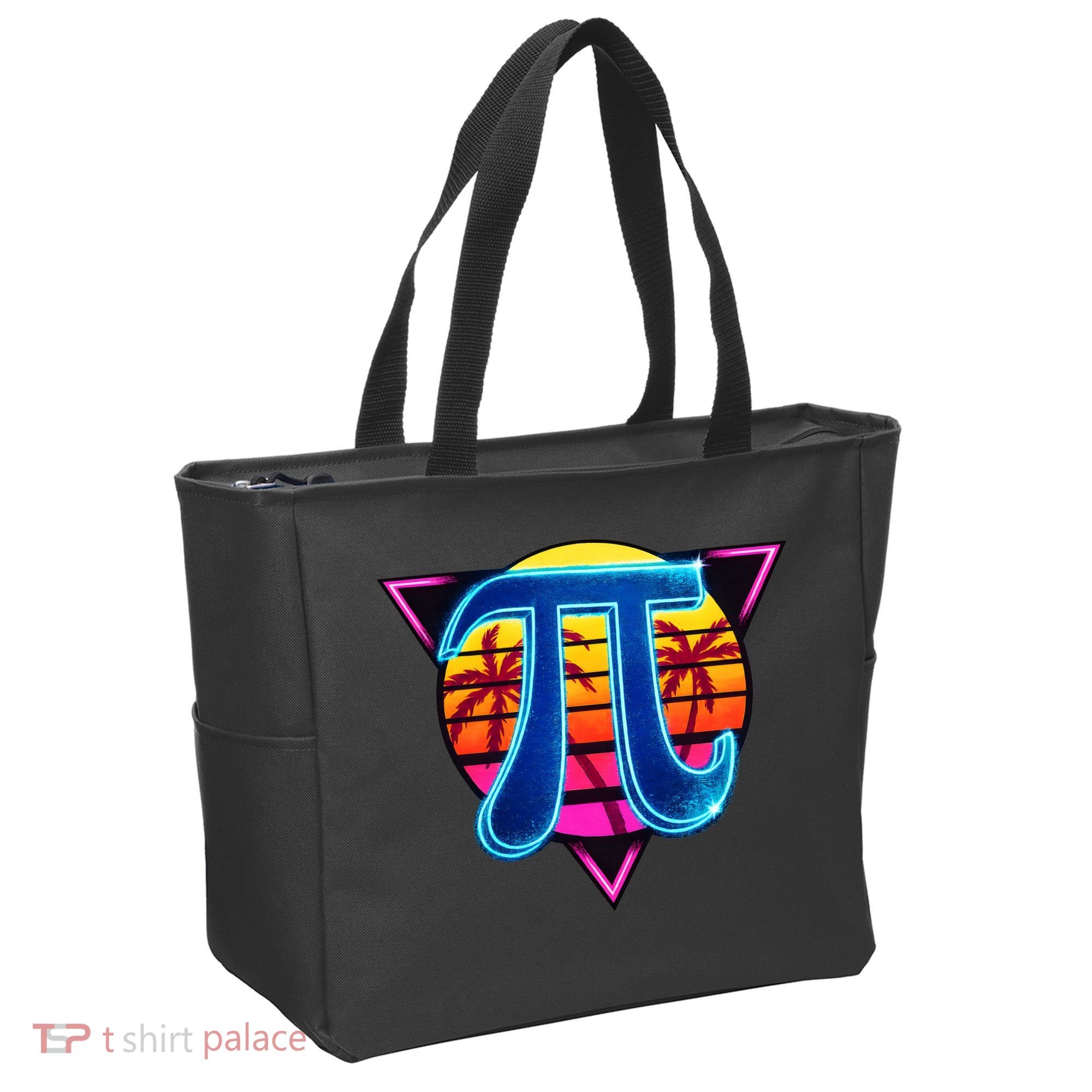 Pi Day Retro Tropical Logo Tote Bag