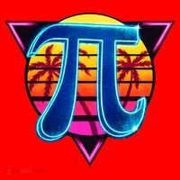 Pi Day Retro Tropical Logo Santa Hat thumb 1