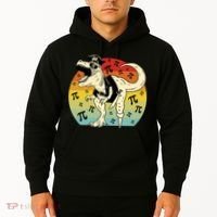 Pirate Dinosaur Retro Sunset Pi 3.14159 Hoodie thumb 2
