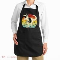 Pirate Dinosaur Retro Sunset Pi 3.14159 Apron thumb 2