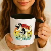 Pirate Dinosaur Retro Sunset Pi 3.14159 Coffee Mug thumb 3