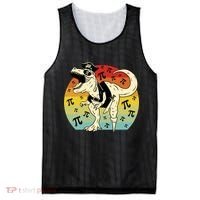 Pirate Dinosaur Retro Sunset Pi 3.14159 Mesh Reversible Basketball Jersey Tank thumb 0