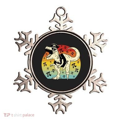 Pirate Dinosaur Retro Sunset Pi 3.14159 Ornament