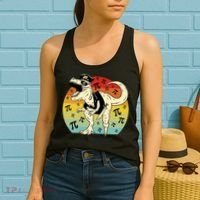 Pirate Dinosaur Retro Sunset Pi 3.14159 Women's Tank Top thumb 2