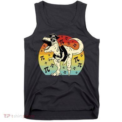 Pirate Dinosaur Retro Sunset Pi 3.14159 Tank Top