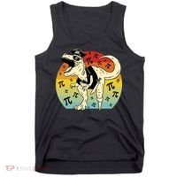 Pirate Dinosaur Retro Sunset Pi 3.14159 Tank Top thumb 0