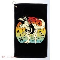 Pirate Dinosaur Retro Sunset Pi 3.14159 Golf Towel thumb 0
