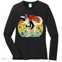 Pirate Dinosaur Retro Sunset Pi 3.14159 Women's Long Sleeve Shirt thumb 0