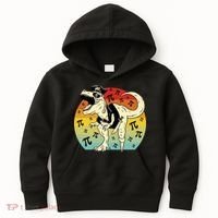 Pirate Dinosaur Retro Sunset Pi 3.14159 Kids Hoodie thumb 0