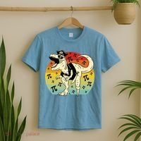 Pirate Dinosaur Retro Sunset Pi 3.14159 T-Shirt thumb 2