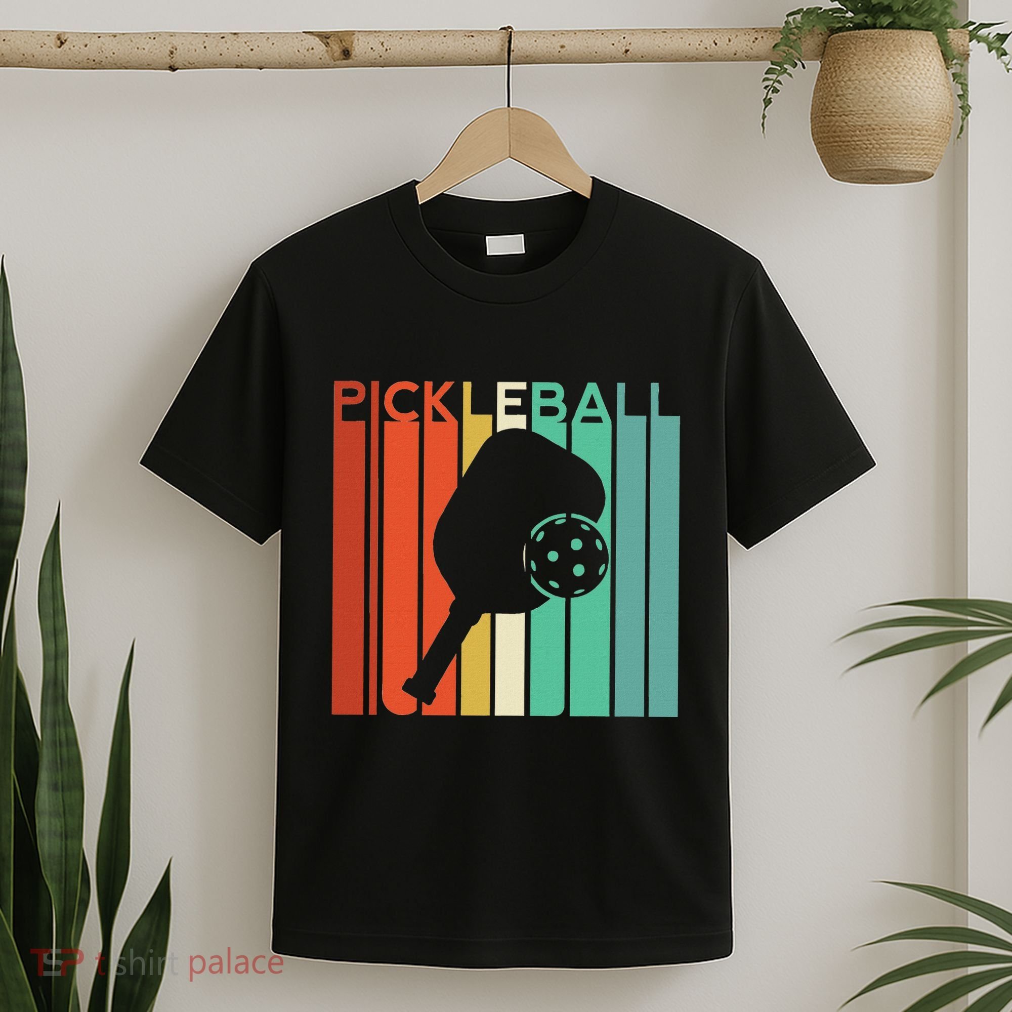 Pickleball Dinking Retro Vintage Sport Racquet Paddle Ball T-Shirt