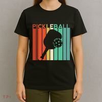 Pickleball Dinking Retro Vintage Sport Racquet Paddle Ball T-Shirt thumb 4