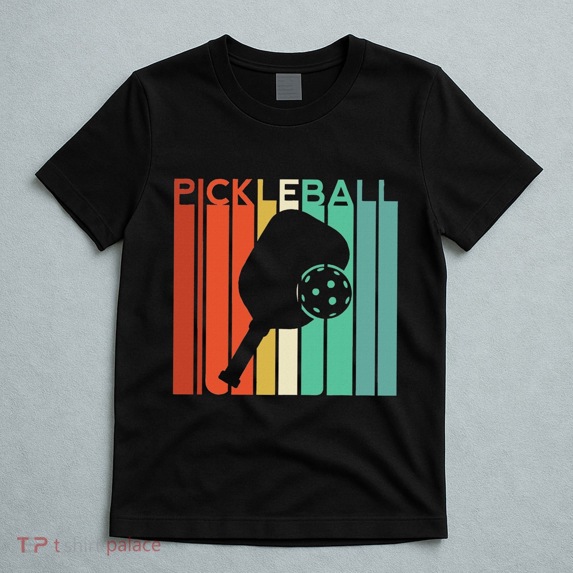 Pickleball Dinking Retro Vintage Sport Racquet Paddle Ball T-Shirt