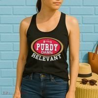 Purdy Damn Relevant San Francisco Football Women's Tank Top thumb 2
