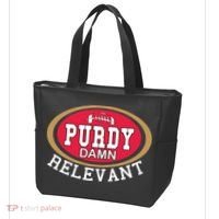 Purdy Damn Relevant San Francisco Football Tote Bag thumb 3