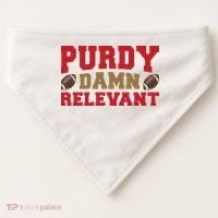 Purdy Damn Relevant San Francisco Football USA-Made Doggie Bandana thumb 0