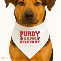 Purdy Damn Relevant San Francisco Football USA-Made Doggie Bandana thumb 1