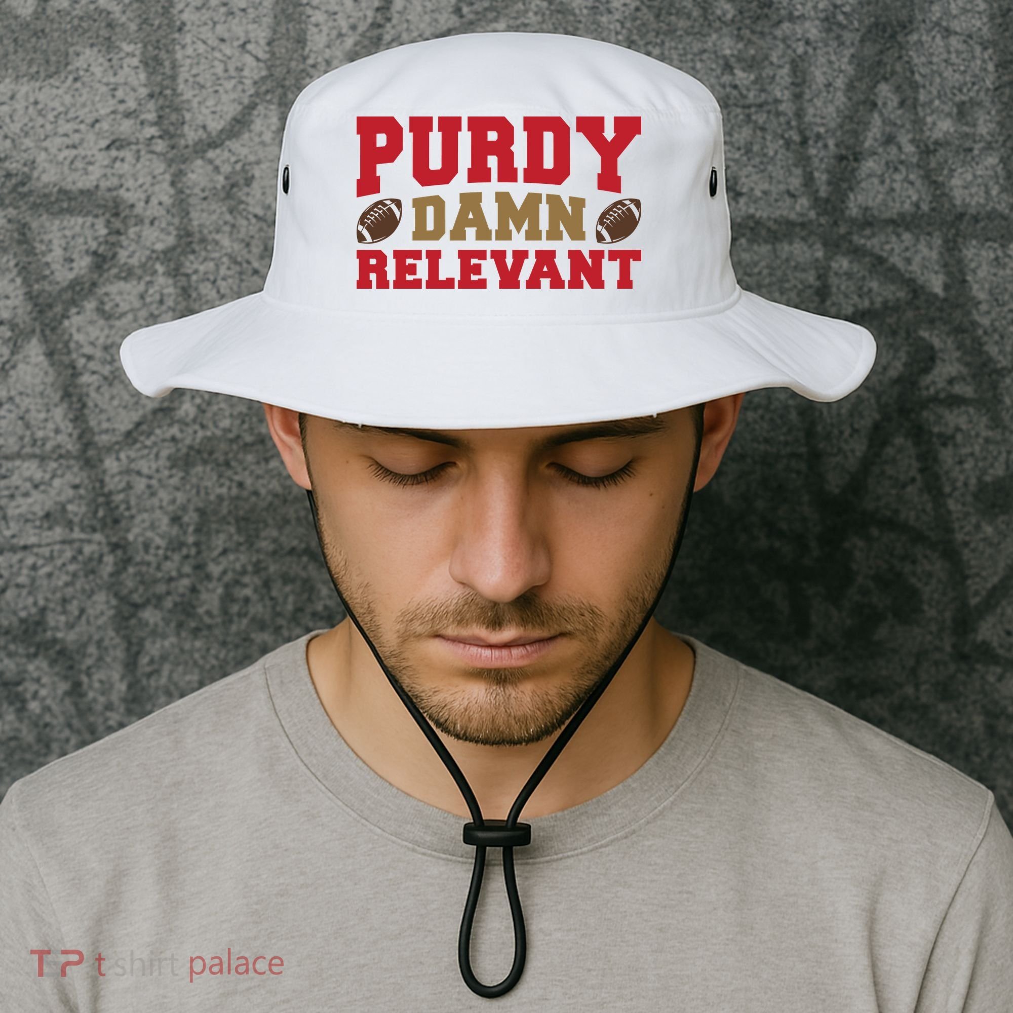 Purdy Damn Relevant San Francisco Football Bucket Hat